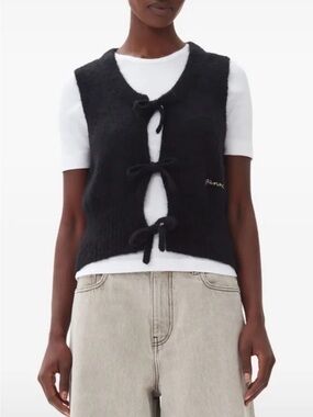 Ganni Merino Wool Mix Vest Size XL